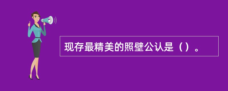 现存最精美的照壁公认是（）。