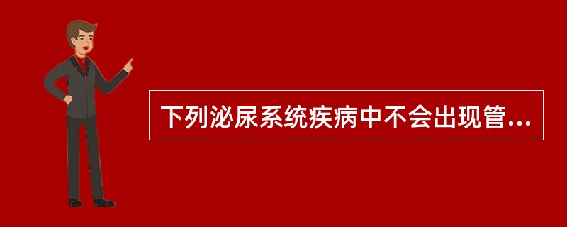 下列泌尿系统疾病中不会出现管型尿的是（）