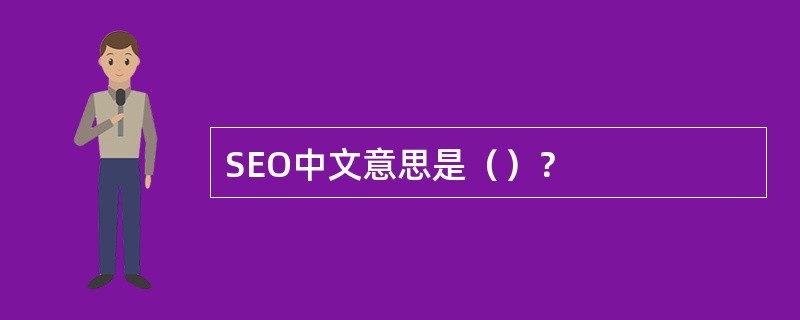 SEO中文意思是（）？