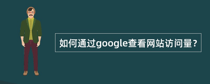 如何通过google查看网站访问量？