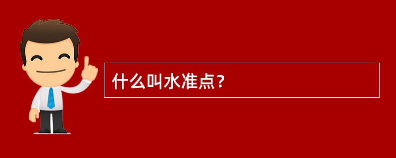 什么叫水准点？
