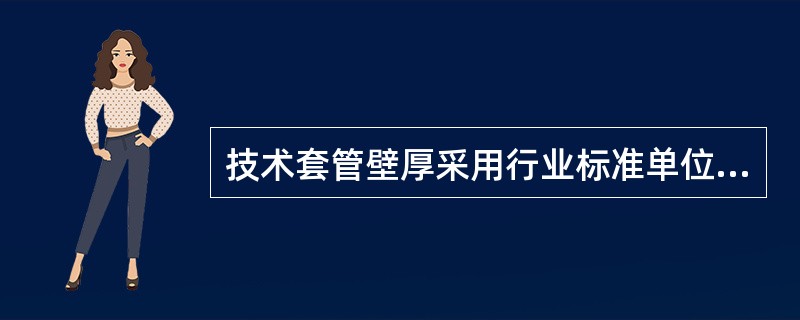 技术套管壁厚采用行业标准单位为（）。