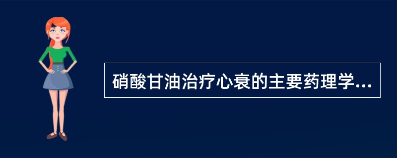 硝酸甘油治疗心衰的主要药理学基础是（）