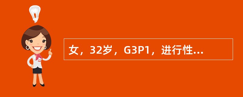 女，32岁，G3P1，进行性痛经，经量增多半年，妇科检查：子宫均匀性增大，质硬，