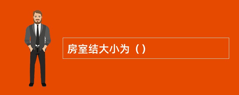 房室结大小为（）