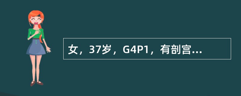 女，37岁，G4P1，有剖宫产史，因停经22周要求终止妊娠行中期引产术，利凡诺羊