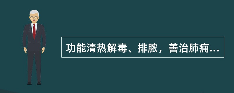 功能清热解毒、排脓，善治肺痈、肺热咳嗽的药物是：（）