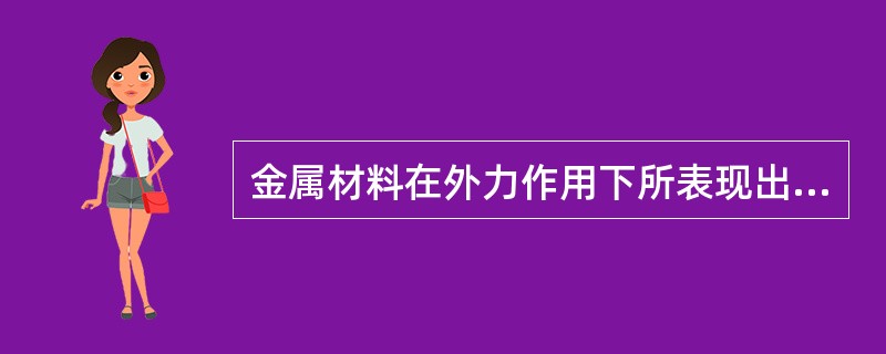 金属材料在外力作用下所表现出的性能主要有强度、硬度、弹性塑性和（）等指标。