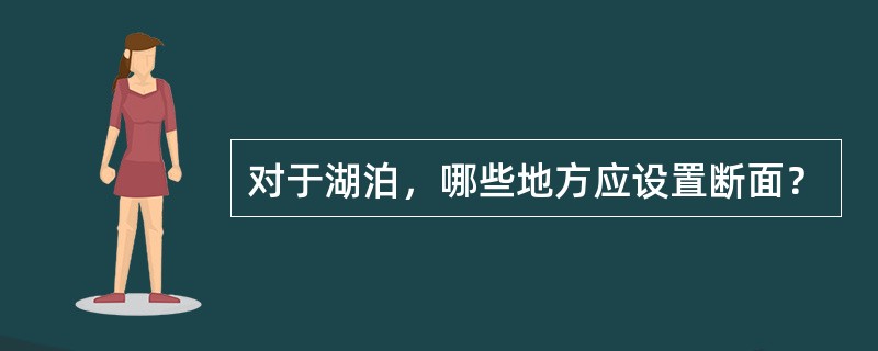 对于湖泊，哪些地方应设置断面？