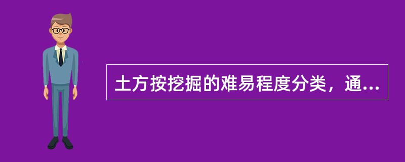 土方按挖掘的难易程度分类，通常Ⅱ类土指（）。