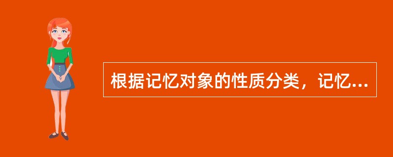 根据记忆对象的性质分类，记忆可分成（）。