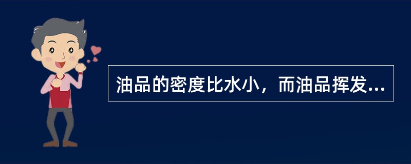 油品的密度比水小，而油品挥发出来的油气（）。