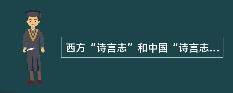 西方“诗言志”和中国“诗言志”的志的意思分别是：（）