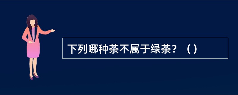 下列哪种茶不属于绿茶？（）