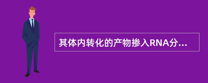 其体内转化的产物掺入RNA分子中破坏RNA的结构与功能（）。