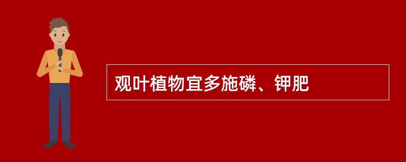 观叶植物宜多施磷、钾肥