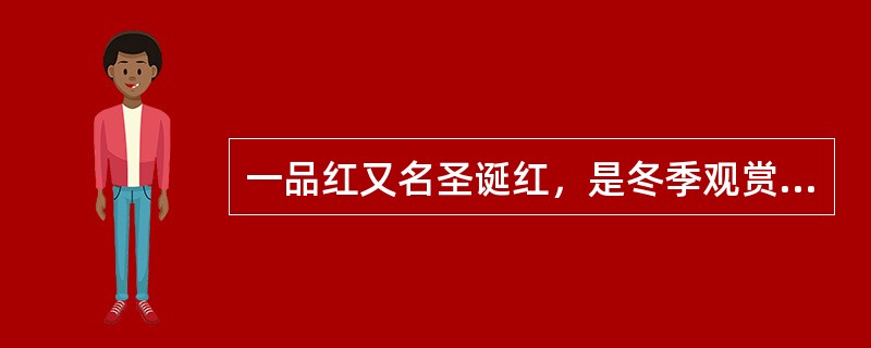 一品红又名圣诞红，是冬季观赏花之一，其主要观赏部位是（）