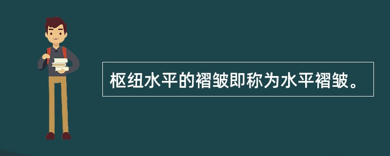 枢纽水平的褶皱即称为水平褶皱。