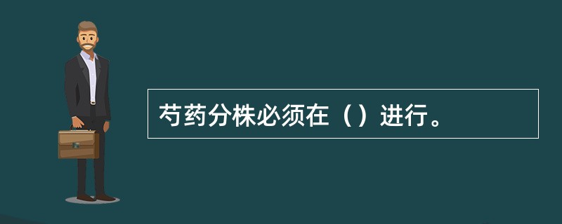 芍药分株必须在（）进行。