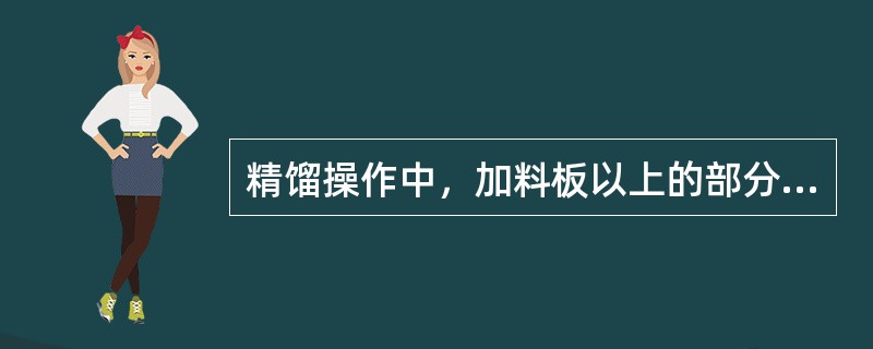 精馏操作中，加料板以上的部分（包括加料板）称为（）。