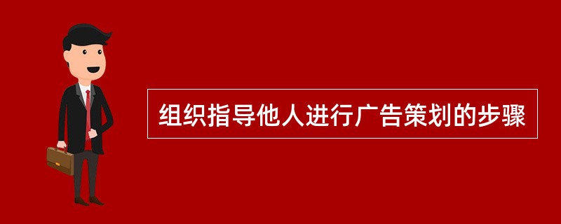 组织指导他人进行广告策划的步骤