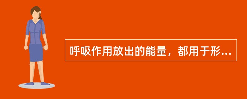 呼吸作用放出的能量，都用于形成ATP，供生命需要。