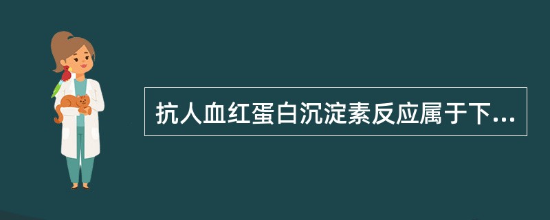 抗人血红蛋白沉淀素反应属于下列血痕检验的哪一项试验？（）