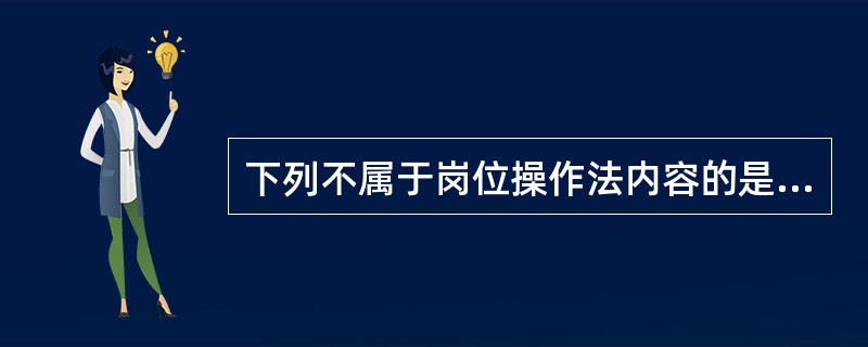 下列不属于岗位操作法内容的是（）。