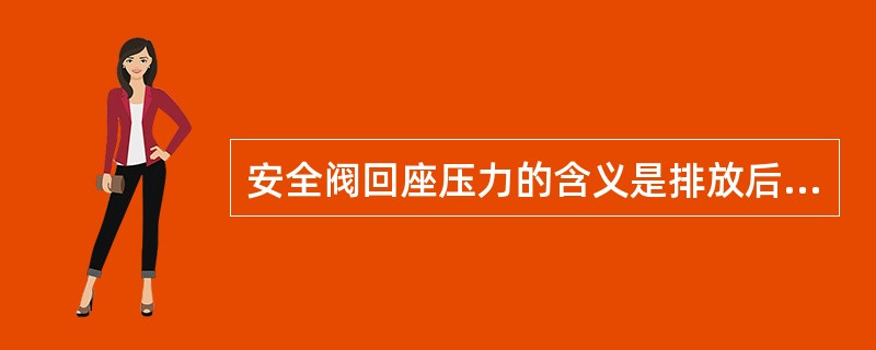 安全阀回座压力的含义是排放后阀瓣重新与阀座接触，即开启高度变为（）时的进口压力。