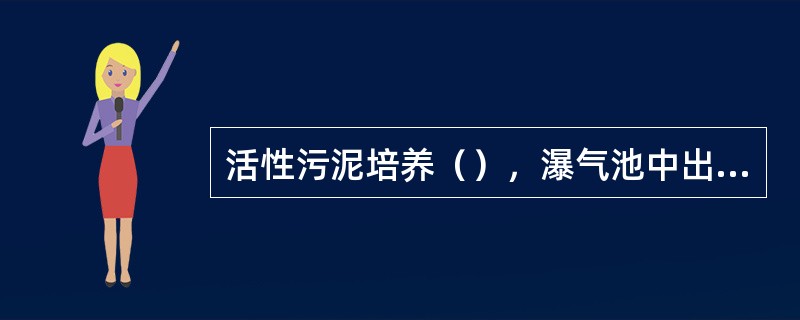 活性污泥培养（），瀑气池中出现白色泡沫是正常现象。