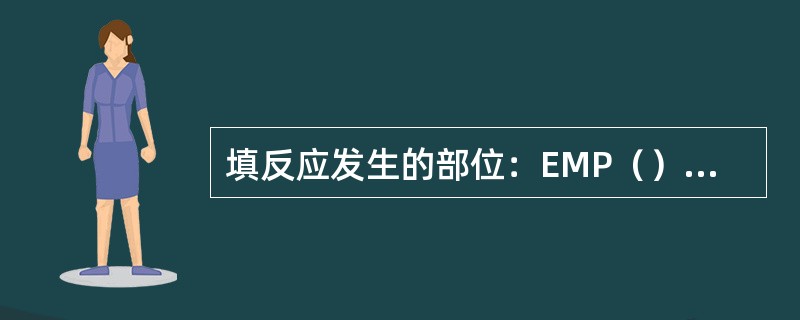 填反应发生的部位：EMP（）三羧酸循环（）戊糖磷酸途经（）乙醛酸循环（）糖原异生