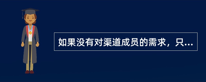 如果没有对渠道成员的需求，只需要自行设立客户服务机构，在接受订单后直接按照订单发