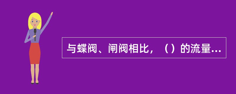 与蝶阀、闸阀相比，（）的流量调节功能最好。