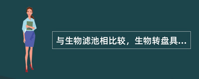 与生物滤池相比较，生物转盘具有哪些特点？