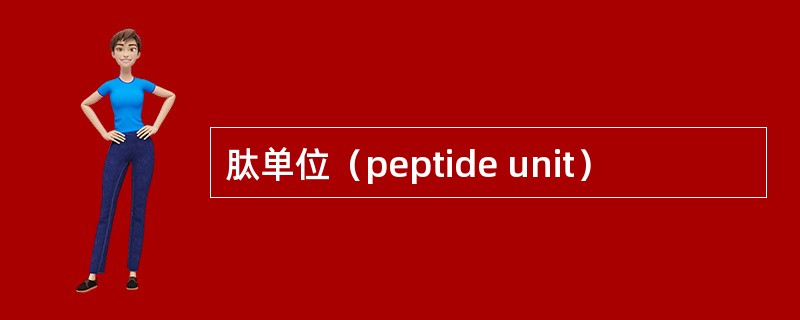 肽单位(peptide unit) 肽单位(peptide unit)