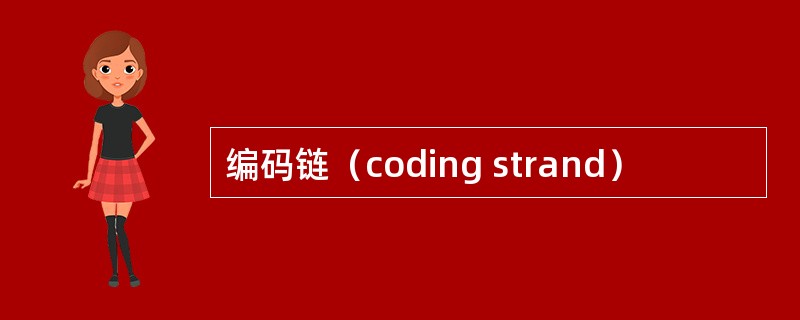 编码链（coding strand）