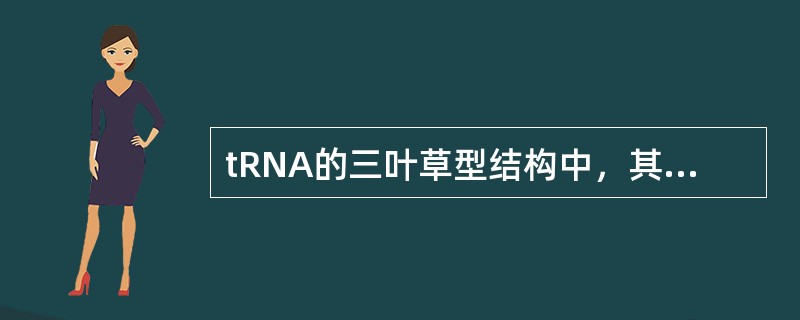 tRNA的三叶草型结构中，其中氨基酸臂的功能是（），反密码环的功能是（）。