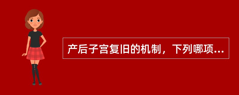 产后子宫复旧的机制，下列哪项是正确的（）。