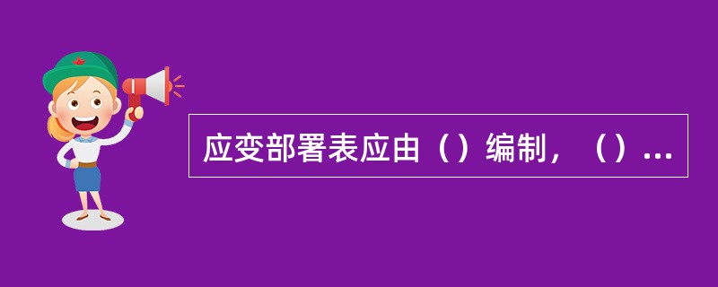 应变部署表应由（）编制，（）签署实施。