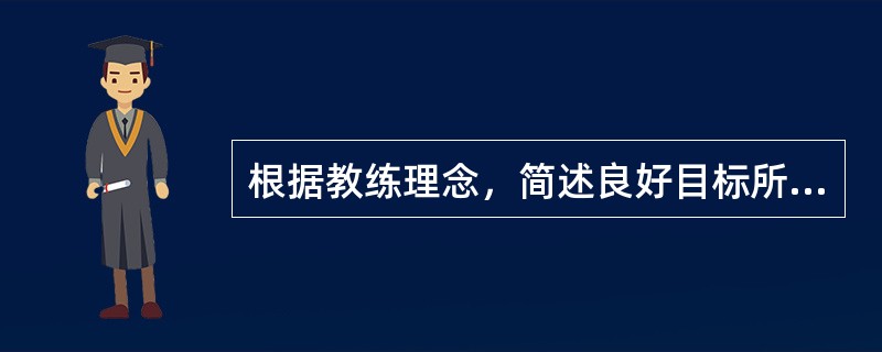 根据教练理念，简述良好目标所需要的条件。