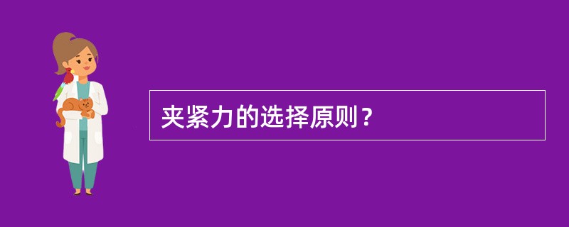 夹紧力的选择原则？