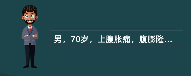 男，70岁，上腹胀痛，腹膨隆。脾大，门静脉增宽，结合超声声像图，诊断为（）