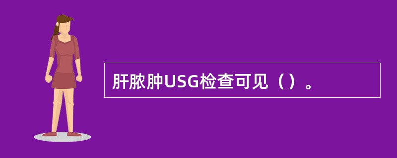 肝脓肿USG检查可见（）。