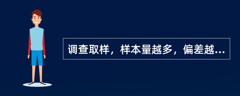 调查取样，样本量越多，偏差越大。