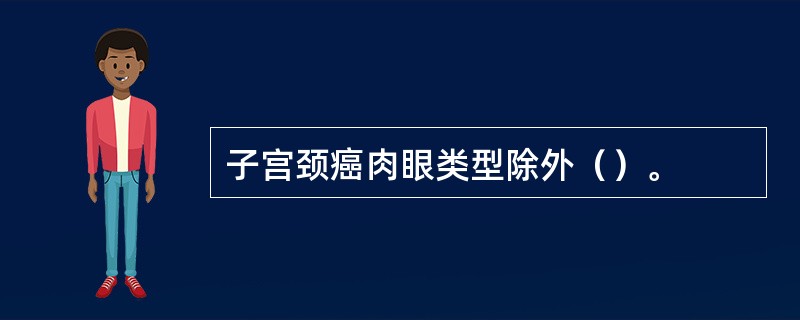 子宫颈癌肉眼类型除外（）。