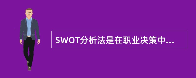 SWOT分析法是在职业决策中常用的方法。其中W是指：（）