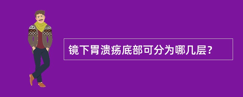 镜下胃溃疡底部可分为哪几层？