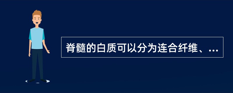 脊髓的白质可以分为连合纤维、联络纤维与投射纤维构成的3个索。（）