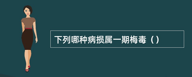 下列哪种病损属一期梅毒（）