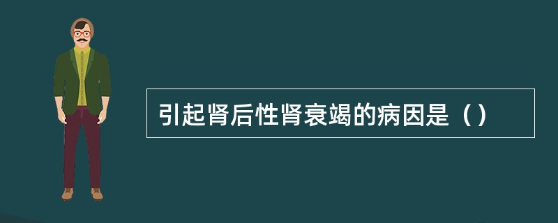 引起肾后性肾衰竭的病因是（）